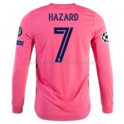 Günstige Real Madrid 2020-21 Eden Hazard 7 Fußballtrikots Auswärtstrikot Langarm..